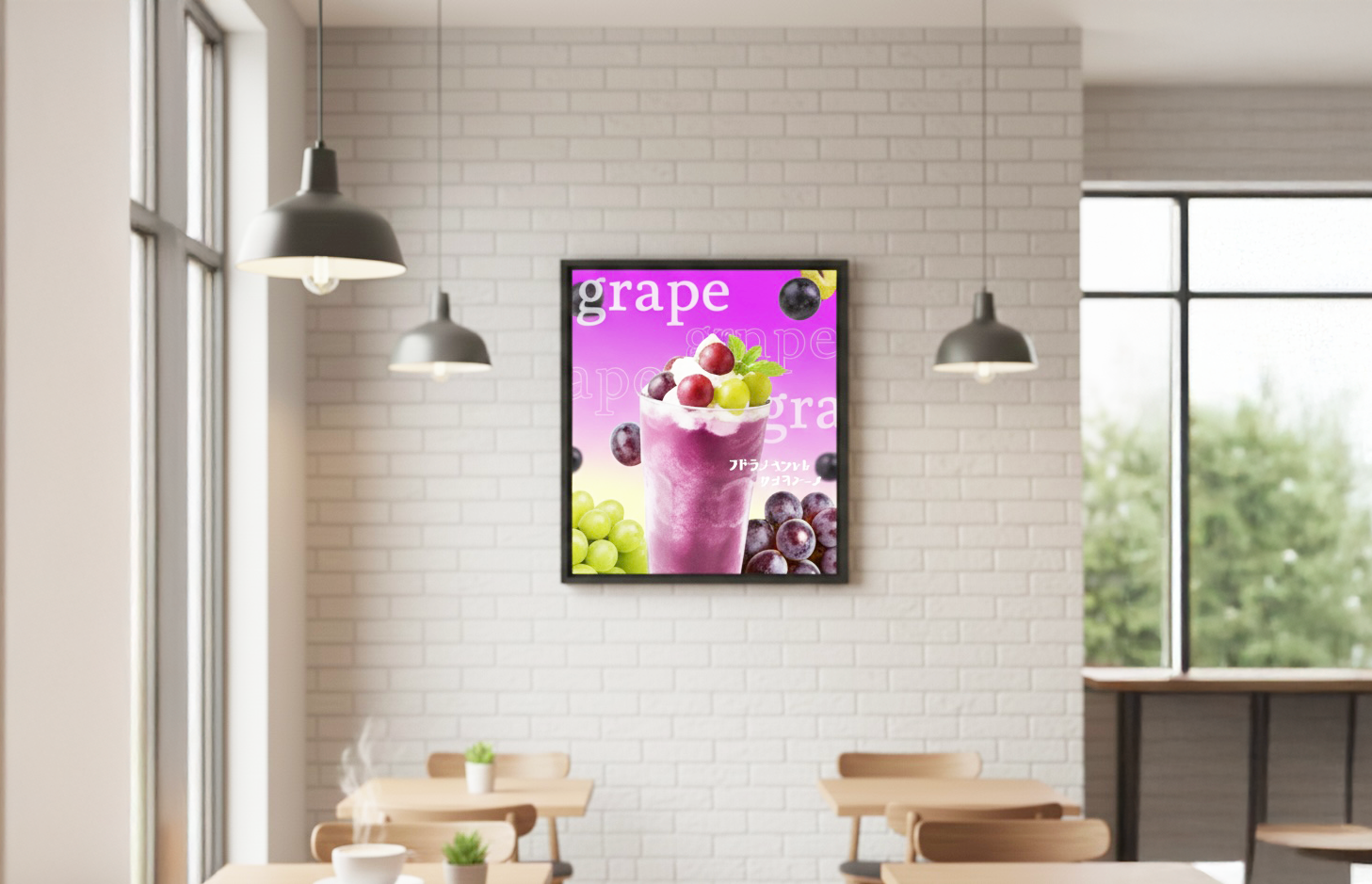 期間限定ぶどうフラッペ広告バナー